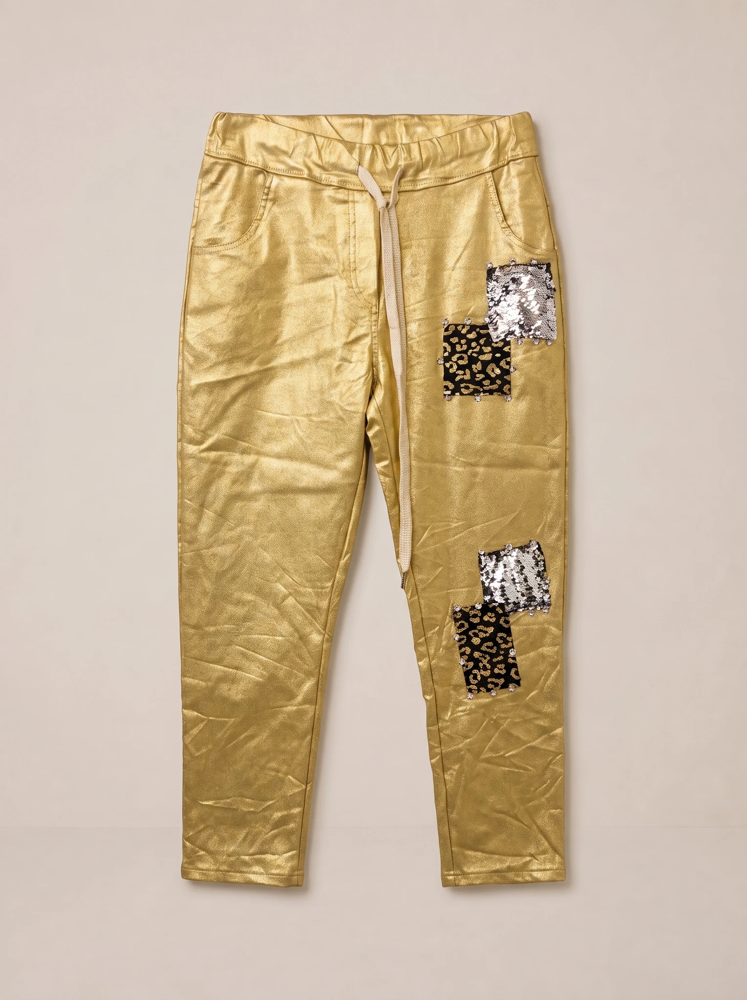 Babucha Italiana Gold Con Detalles — vista de frente