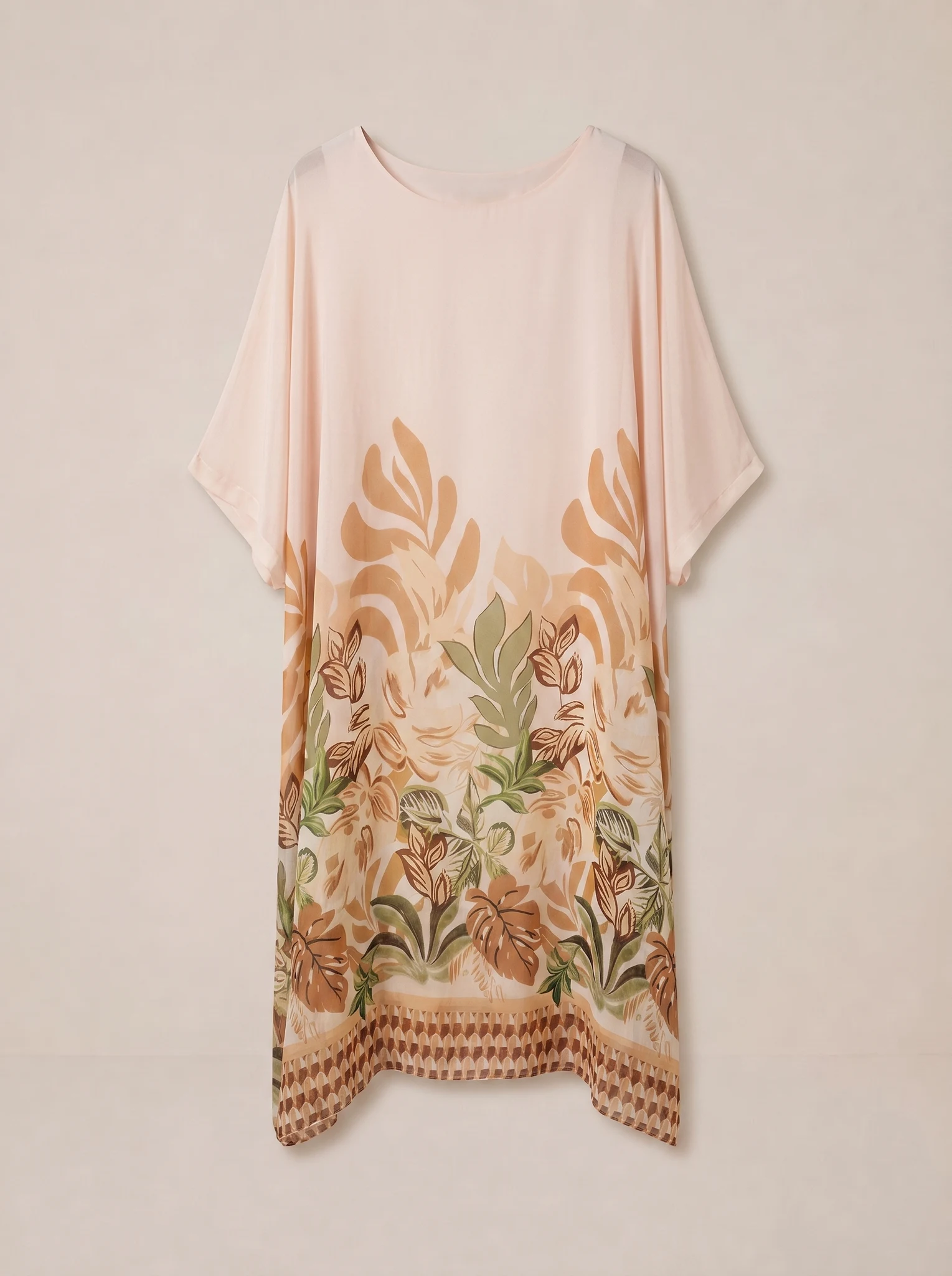 Vestido De Gasa Forrado Con Modal — vista de frente