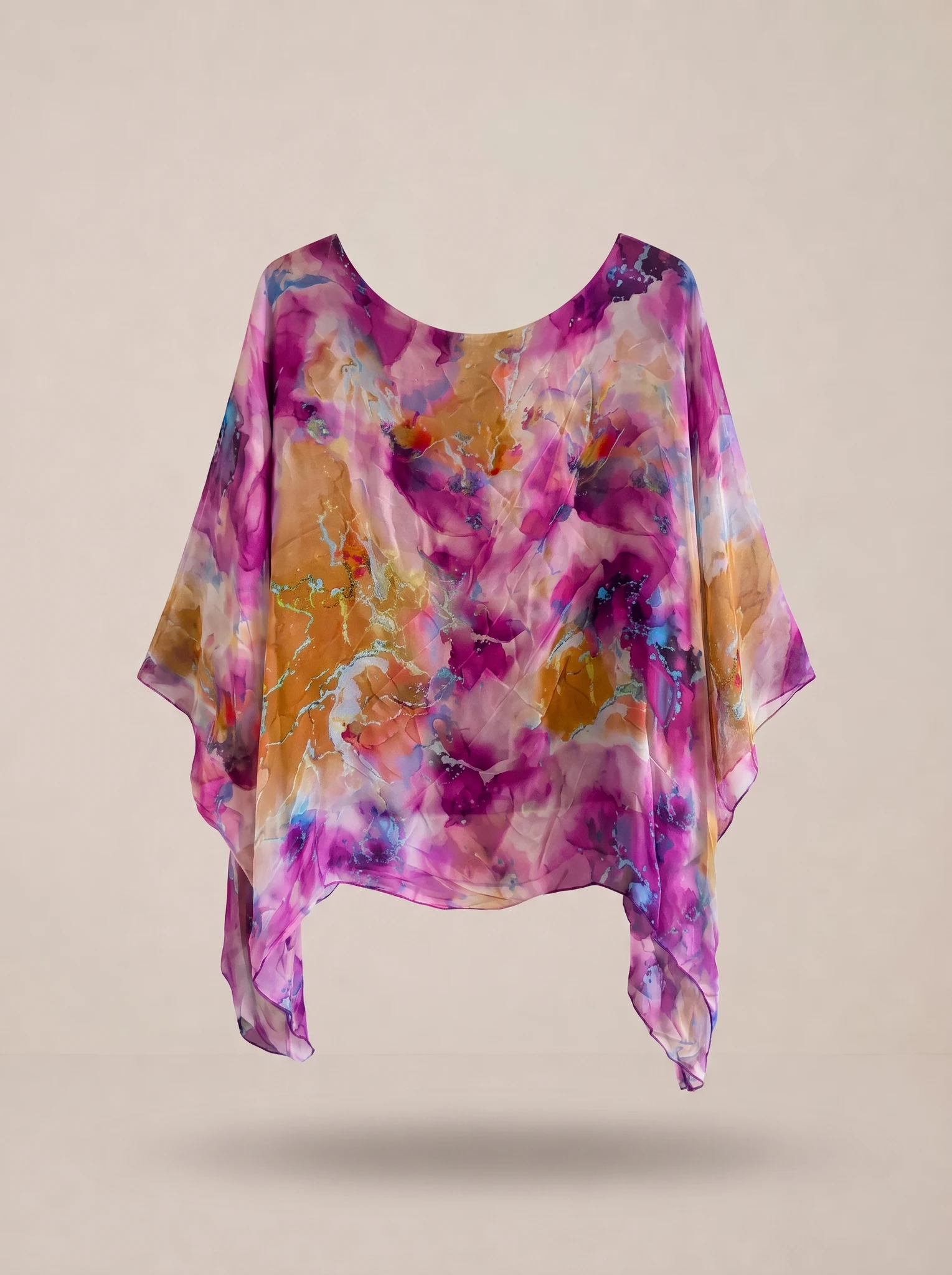 Blusa Gasa Italiana Forrada — vista de frente