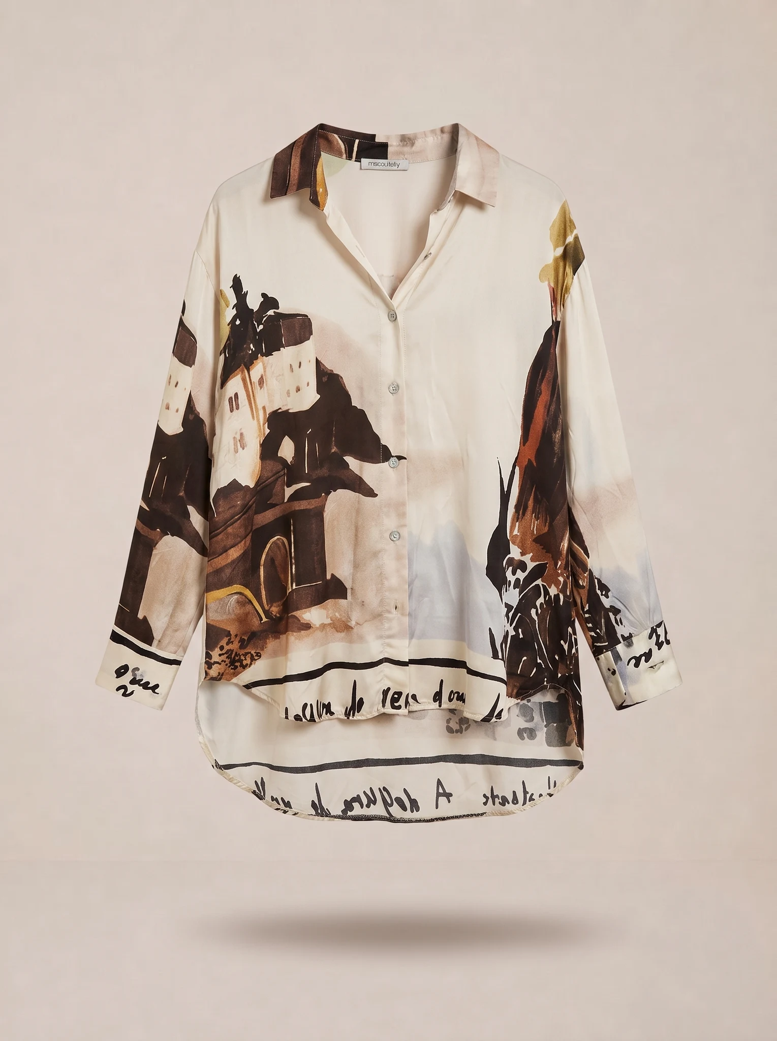 Camisa De Seda Italiana — vista de frente